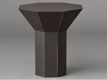 FLARE TALL - Octagonal wood veneer high side table by Articolo Studio - view 2
